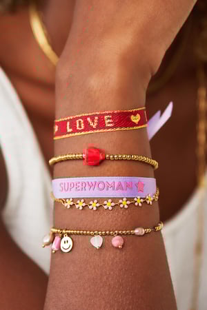 Set mit zwei Armbändern - Superwoman Lila Polyester h5 Bild3
